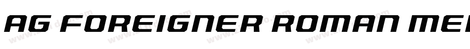 AG Foreigner Roman Medium字体转换